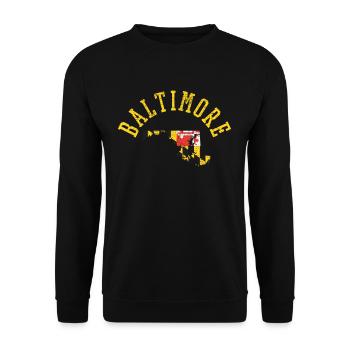 Baltimore Patriot USA Drapeau Amour de la patrie - Sweat-shirt Unisexe - noir - Devant - Alina (178cm) & Michal (187cm)