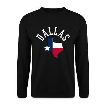 Dallas Patriot USA Flagge Stolz Independence Day - Unisex Pullover - Schwarz - Vorne - Alina (178cm) & Michal (187cm)