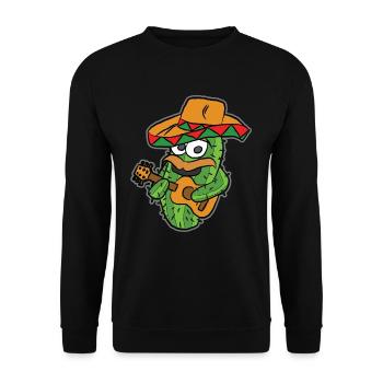 Embrace your fun side with Let's Fiesta - Unisex Sweatshirt - black - Front - Alina (178cm) & Michal (187cm)