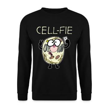 Découvrez le monde fantaisiste de la Cell-Fie Atom - Sweat-shirt Unisexe - noir - Devant - Alina (178cm) & Michal (187cm)