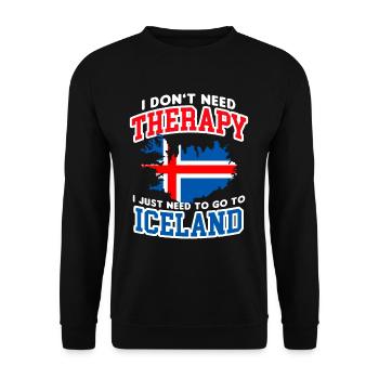 Drapeau islandais embrassant le design des aurores boréales - Sweat-shirt Unisexe - noir - Devant - Alina (178cm) & Michal (187cm)