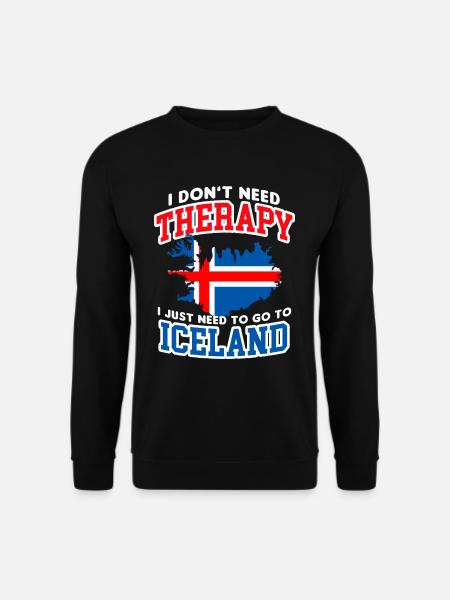 Island-Flagge umarmt das Nordlicht-Design - Unisex Pullover - Schwarz