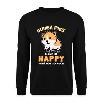 Guinea pigs don't make me so much - Unisex Sweatshirt - black - Front - Alina (178cm) & Michal (187cm)