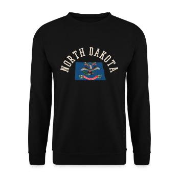 North Dakota Usa Flag Patriot Home Pride Design - Unisex Sweatshirt - black - Front - Alina (178cm) & Michal (187cm)