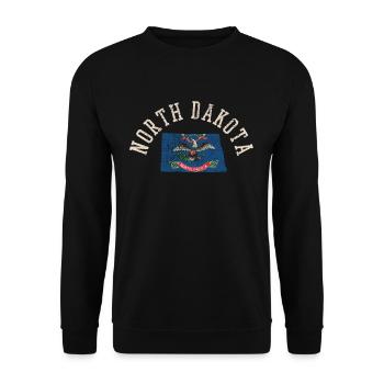 Fierté Dakota du Nord États-Unis Drapeau patriotique Design - Sweat-shirt Unisexe - noir - Devant - Alina (178cm) & Michal (187cm)