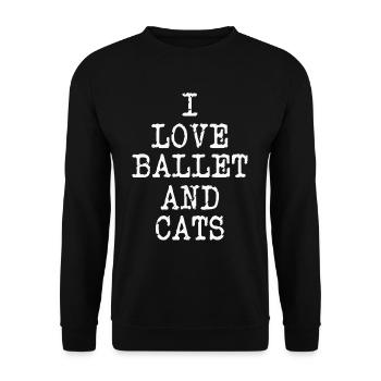 Elegante Balletttänzerin Mit Anmutigen Bewegungen - Unisex Pullover - Schwarz - Vorne - Alina (178cm) & Michal (187cm)