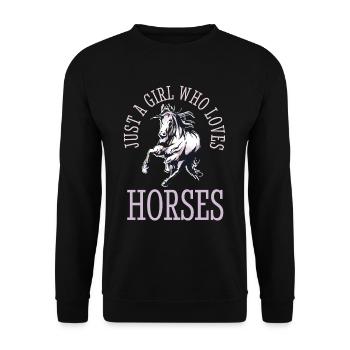 Équestre amour cheval dictons design « maman de grange » - Sweat-shirt Unisexe - noir - Devant - Alina (178cm) & Michal (187cm)