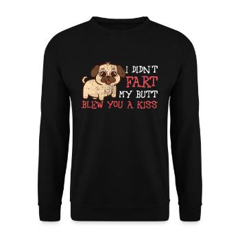 Embrace your love for boobs with - Unisex Sweatshirt - black - Front - Alina (178cm) & Michal (187cm)