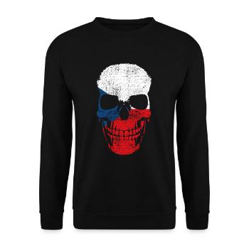Patriotisme tchéco-américain, - Sweat-shirt Unisexe - noir - Devant - Alina (178cm) & Michal (187cm)