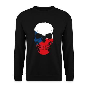 Czech Republic Flag Pride Czechia Prague - Unisex Sweatshirt - black - Front - Alina (178cm) & Michal (187cm)