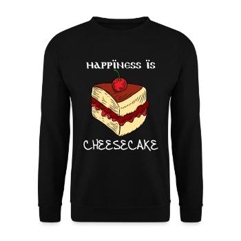 Entdecken Sie Freude mit dem Kunstwerk - Unisex Pullover - Schwarz - Vorne - Alina (178cm) & Michal (187cm)