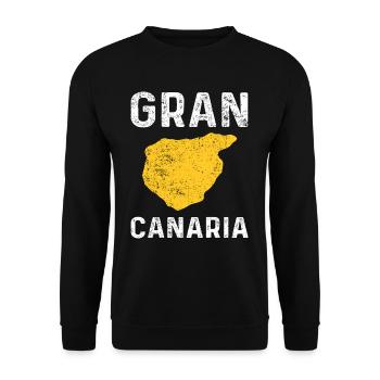 Gran Canaria Vacation Palm Trees Paradise - Unisex Sweatshirt - black - Front - Alina (178cm) & Michal (187cm)