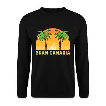 Profitez de l’ambiance de Gran Canaria - Sweat-shirt Unisexe - noir - Devant - Alina (178cm) & Michal (187cm)