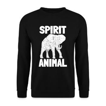 Design d’animal éléphant vintage rétro - Sweat-shirt Unisexe - noir - Devant - Alina (178cm) & Michal (187cm)