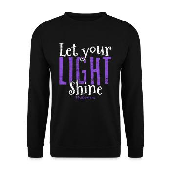 Inspiring Christian Design "Faith Over - Unisex Sweatshirt - black - Front - Alina (178cm) & Michal (187cm)