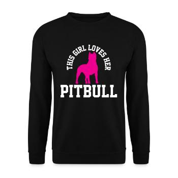 Collection de conception d’œuvres d’art uniques Pitbull Girl - Sweat-shirt Unisexe - noir - Devant - Alina (178cm) & Michal (187cm)