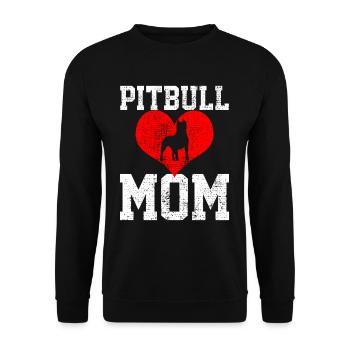 Maman Pitbull Amour Maman Unique - Sweat-shirt Unisexe - noir - Devant - Alina (178cm) & Michal (187cm)