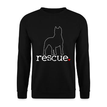 Pitbull Rescue Awareness Love Canine Support - Unisex Sweatshirt - black - Front - Alina (178cm) & Michal (187cm)