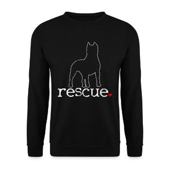 Conception d’illustration unique par Pitbull Rescue - Sweat-shirt Unisexe - noir - Devant - Alina (178cm) & Michal (187cm)