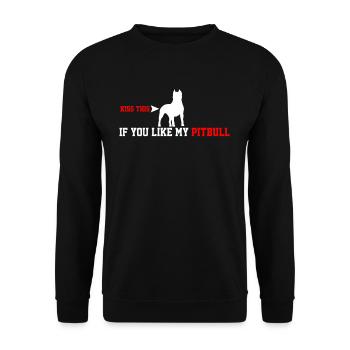 Exprimez votre amour pour les pitbulls avec - Sweat-shirt Unisexe - noir - Devant - Alina (178cm) & Michal (187cm)
