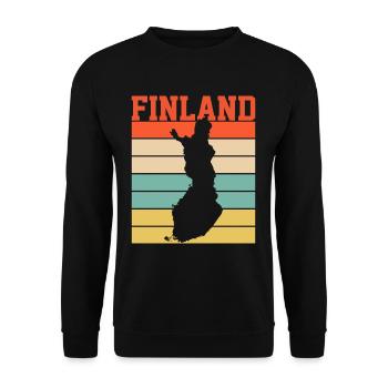 Discover the essence of Finland with Helsinki - Unisex Sweatshirt - black - Front - Alina (178cm) & Michal (187cm)