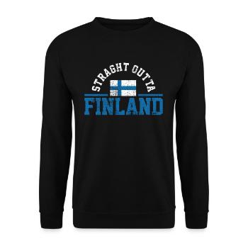 Unique, from the flag of Finland - Unisex Sweatshirt - black - Front - Alina (178cm) & Michal (187cm)