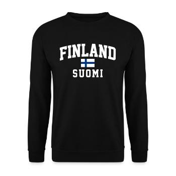 Einzigartige skandinavische Kunst mit - Unisex Pullover - Schwarz - Vorne - Alina (178cm) & Michal (187cm)