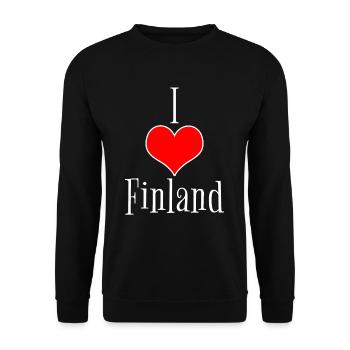 Discover the essence of Finland with our - Unisex Sweatshirt - black - Front - Alina (178cm) & Michal (187cm)