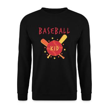 Baseball Enfant Mignon Design Sports Joueurs De Baseball - Sweat-shirt Unisexe - noir - Devant - Alina (178cm) & Michal (187cm)