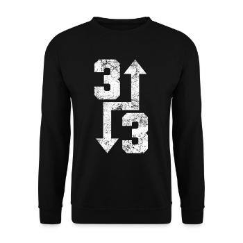 Fun Baseball Trois Lanceurs Receveurs Home Run - Sweat-shirt Unisexe - noir - Devant - Alina (178cm) & Michal (187cm)