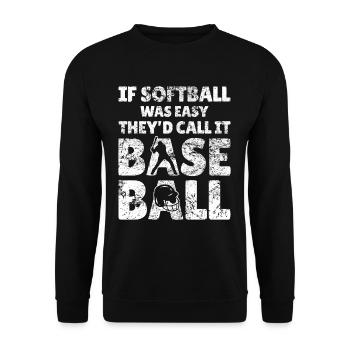 Urkomische Zitate für Baseball- und - Unisex Pullover - Schwarz - Vorne - Alina (178cm) & Michal (187cm)