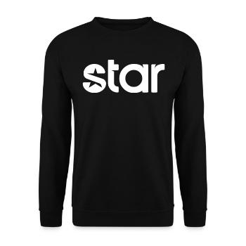 Star - Stern - Unisex Sweatshirt - black - Front - Alina (178cm) & Michal (187cm)