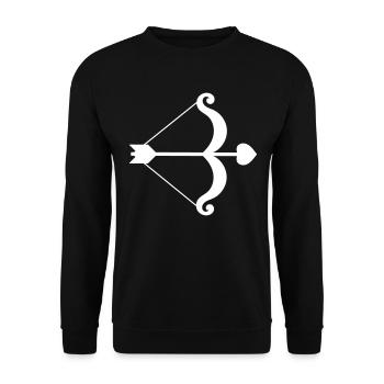 Amour arc amour flèche amour couple chemise - Sweat-shirt Unisexe - noir - Devant - Alina (178cm) & Michal (187cm)