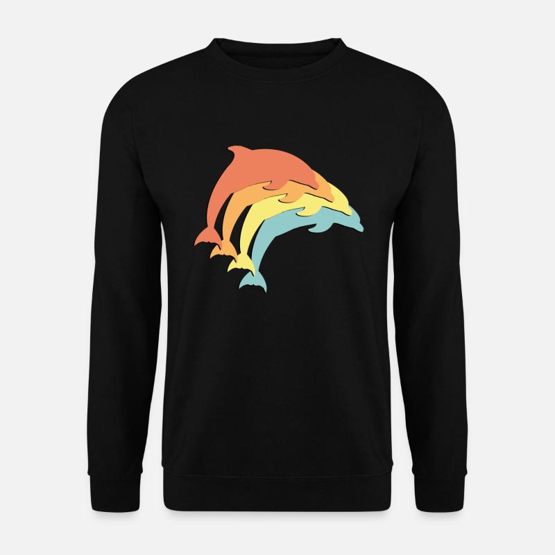 Delfine Delfin Dolphin - Unisex Pullover - Schwarz
