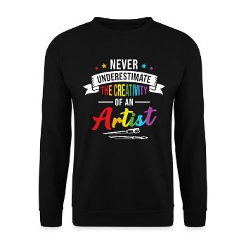 Artiste Peintre Dessinateur Art - Sweat-shirt Unisexe - noir - Devant - Alina (178cm) & Michal (187cm)