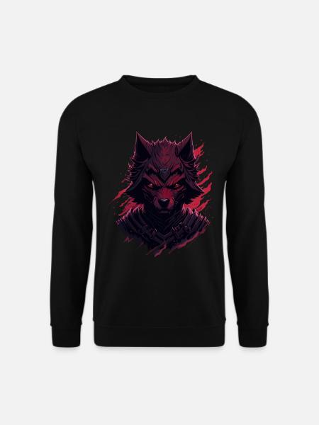 Wolf böse Ninja dunkel Fuchs - Unisex Pullover - Schwarz