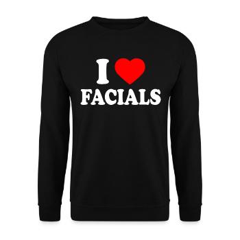 I love facials - Unisex Sweatshirt - black - Front - Alina (178cm) & Michal (187cm)