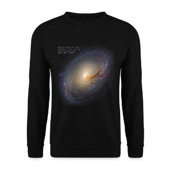 Spiral Galaxy NGC 3368 - Unisex Sweatshirt - black - Front - Alina (178cm) & Michal (187cm)