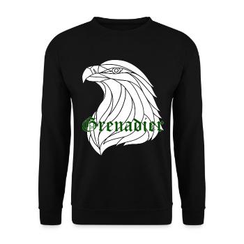 Panzergrenadier Grenadier Adler Soldat Geschenk - Unisex Pullover - Schwarz - Vorne - Alina (178cm) & Michal (187cm)