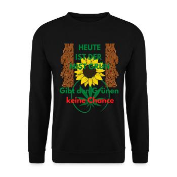Heute ist der Mist Grün - Unisex Pullover - Schwarz - Vorne - Alina (178cm) & Michal (187cm)