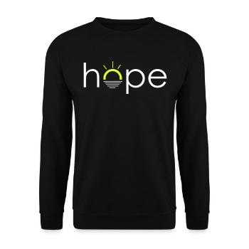Hope - Hoffnung - Unisex Pullover - Schwarz - Vorne - Alina (178cm) & Michal (187cm)