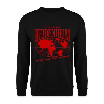 Heidenheim Heimat Stolz Fußball Geschenk - Unisex Pullover - Schwarz - Vorne - Alina (178cm) & Michal (187cm)