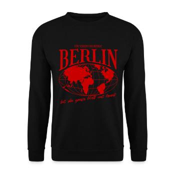 Berlin Home Pride Football Gift - Unisex Sweatshirt - black - Front - Alina (178cm) & Michal (187cm)
