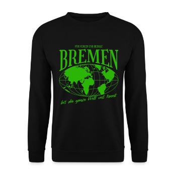 Bremen Home Pride Football Gift - Unisex Sweatshirt - black - Front - Alina (178cm) & Michal (187cm)