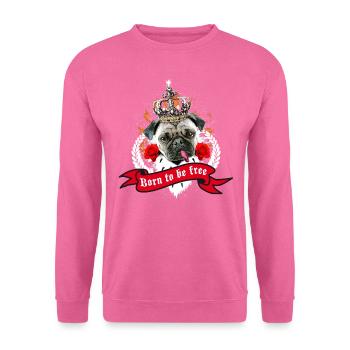 Roquet - né pour être libre - Sweat-shirt Unisexe - rose - Devant
