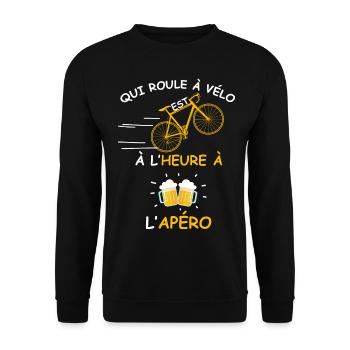 Beer aperitif bike - Unisex Sweatshirt - black - Front - Alina (178cm) & Michal (187cm)