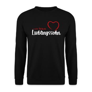 Ich bin ein Lieblingssohn und Weltbester Sohn - Unisex Pullover - Schwarz - Vorne - Alina (178cm) & Michal (187cm)