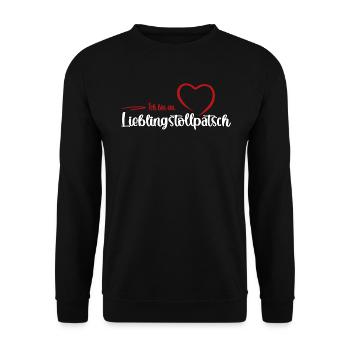 Lieblingstollpatsch - Unisex Pullover - Schwarz - Vorne - Alina (178cm) & Michal (187cm)