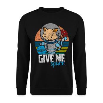 Cats Cat Mom - Unisex Sweatshirt - black - Front - Alina (178cm) & Michal (187cm)