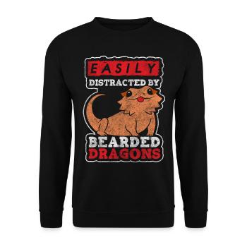 Lizard Lizard Lizard Lizard - Unisex Sweatshirt - black - Front - Alina (178cm) & Michal (187cm)